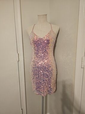 Pink Sequin Dress